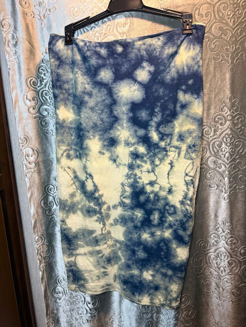 Young Fabulous & Broke Indigo Tie Dye Midi Skirt